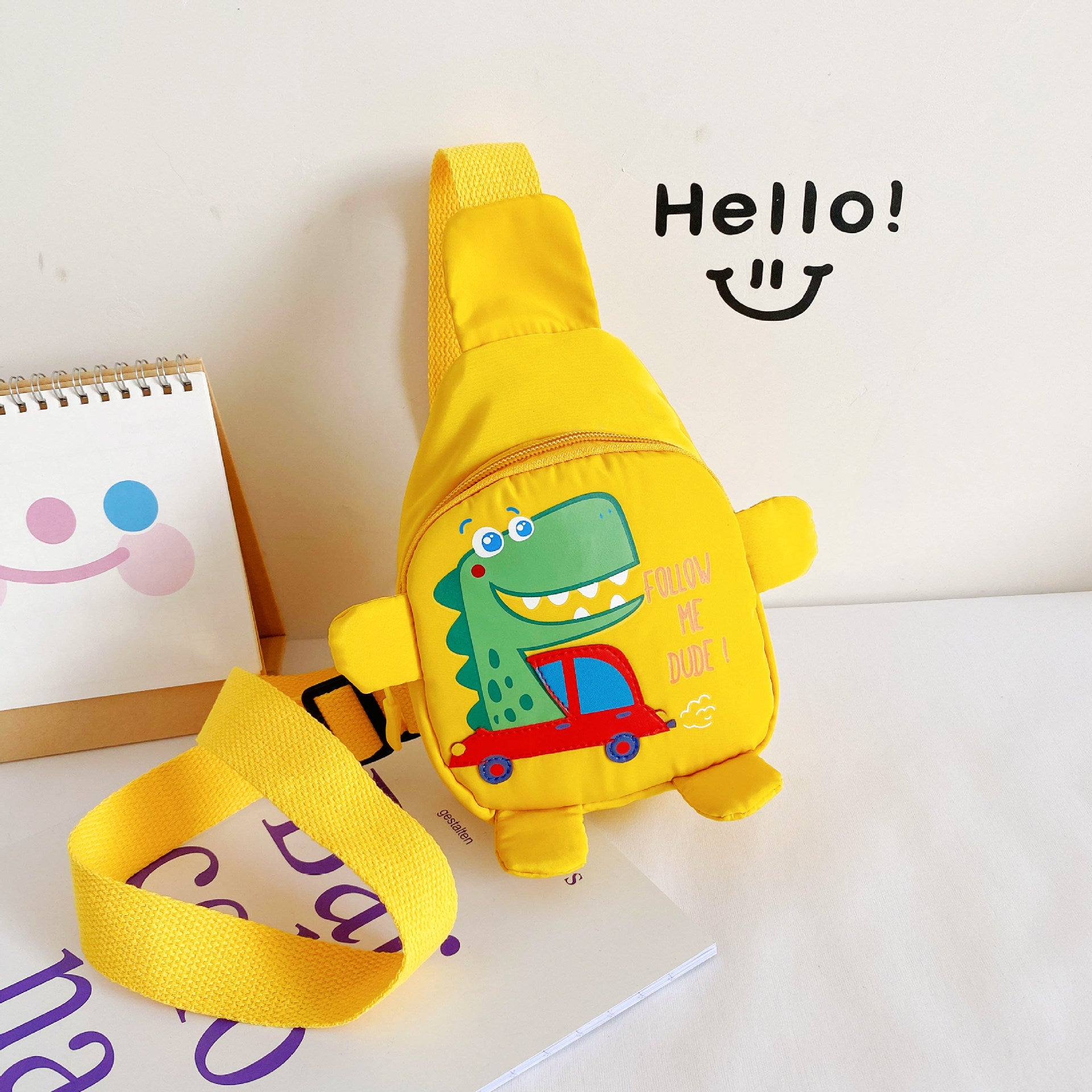 Wholesale Nylon Cartoon Dinosaur Kids Chest Bag